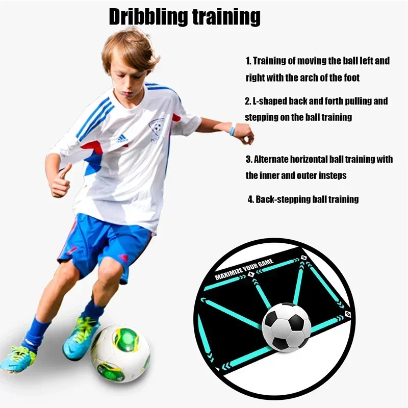 2024 New  Football Training Mat, Improving Indoor Practice Skills, Weighing 860G Area 90 * 60 Football