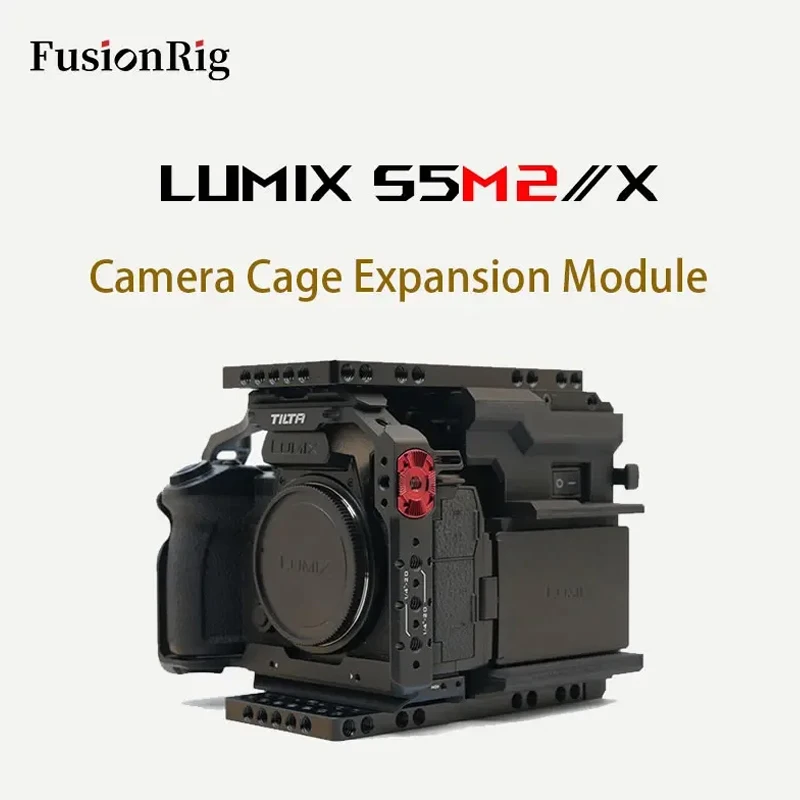 FusionRig For Panasonic LUMIX S5M2/S5M2X Camera Cage Expansion Module Cineback Compatible with Tilta TAT50 and SmallRig 4023