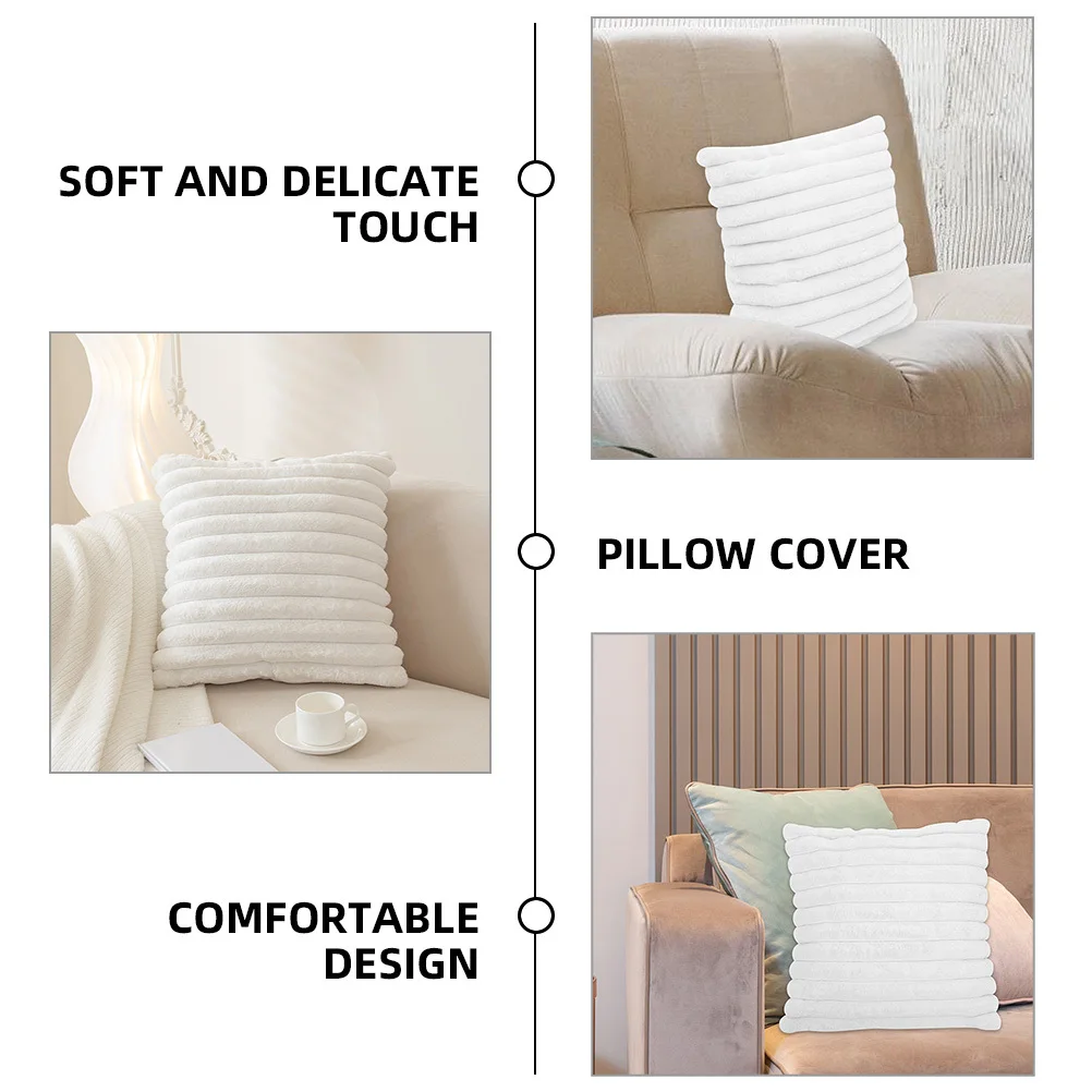 

2Pcs Square Throw Pillow Covers Simple Style Soft Washable Decorative Pillow Cover for Living Room Couch Bedroom Car Home Decor