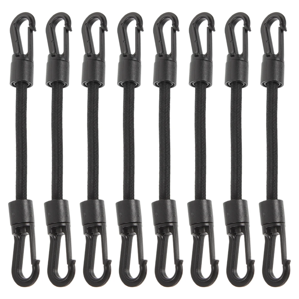 

8pcs Elastic Bungee Cords with Hooks for Kayak Tow Rope Dock Ropes for Boat and Camping Gear Boat Accessories Outdoor Activities