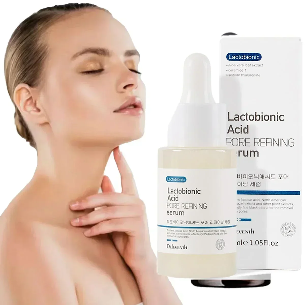 

Lactobionic Acid Face Serum Pore Shrink Wrinkle Removal Face Lifting Firm Anti Aging Moisturizing Whitening Korean Skin Care