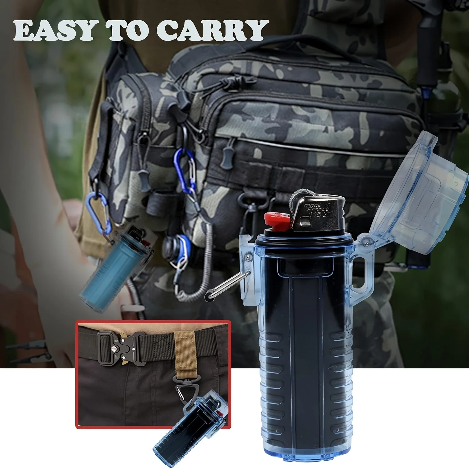 Multipurpose Waterproof Lighter Sleeve, Seal Holder Pouch for BIC J6 Regular Lighters