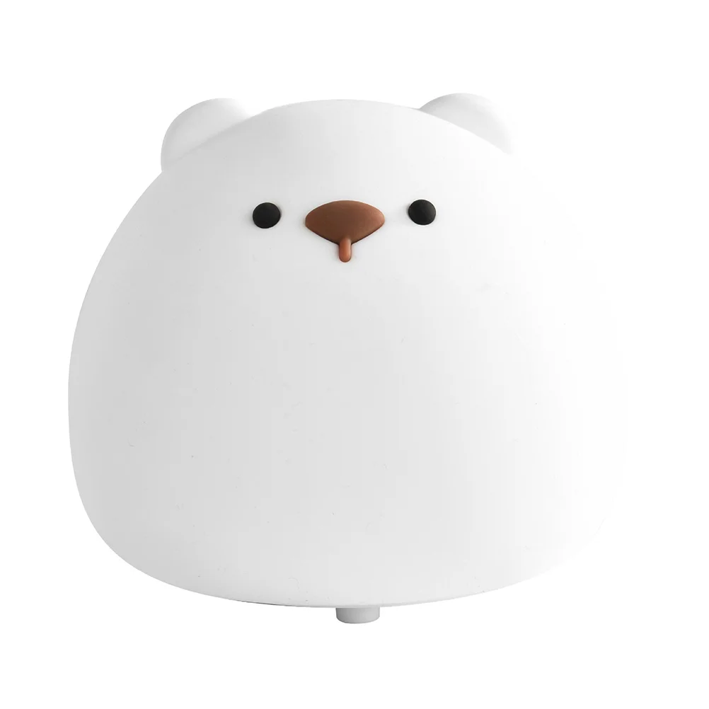 

s Lovely Cartoon Bear Night Light for Kids Small Rechargeable Desk Lamp Bedroom Girl White Portable Toddler Gifts