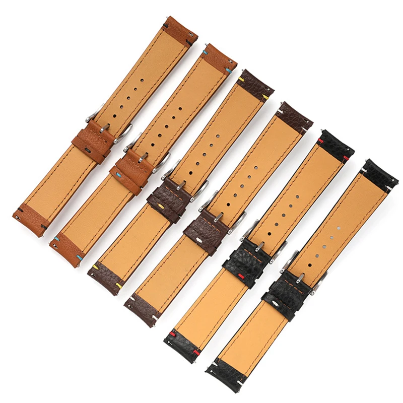 Cinturino in pelle UTHAI Z44 20mm 22mm per Samsung galaxy Watch 4/S3/Huawei watch gt 2/3 accessori cinturino in pelle bovina a strati