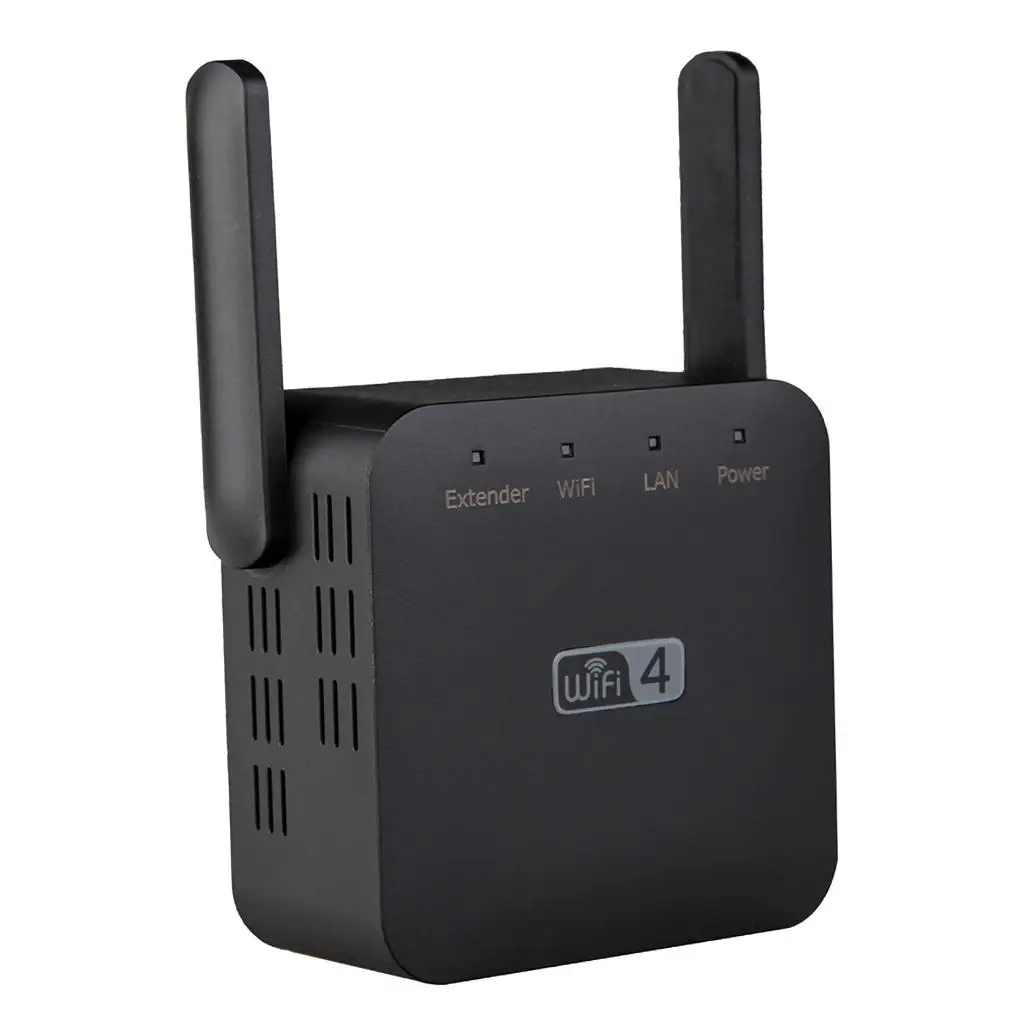 Wireless Signal Booster 300mbps Wifi Repeater Dual Antenna Range Extender for Reliable Home Office Connectivity