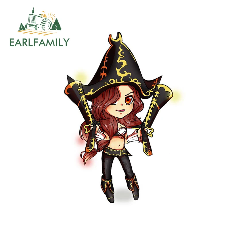 EARLFAMILY جميل ملكة جمال فورتشن LOL ملصقات السيارات ممارسة الألعاب الشارات مقاوم للماء مقاومة للخدش الوفير المحمول الفينيل سيارة التفاف #2