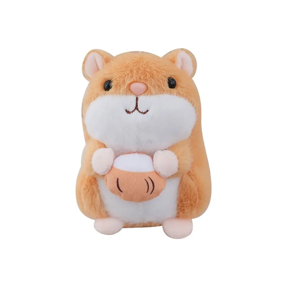 Kawaii Cartoon Hamster Keychian Pendant Hairry Multicolor Backpack Pendant 13cm Hamster All Age