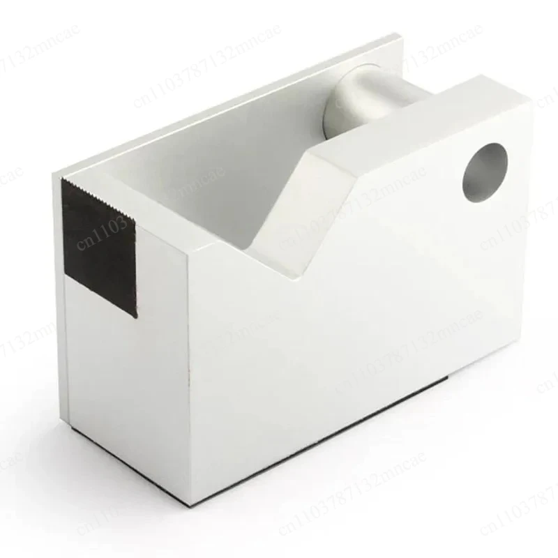 

Minimalist Design Desk Accessory Square Aluminum Alloy Tape Dispenser Solid Metal Tape Cutter