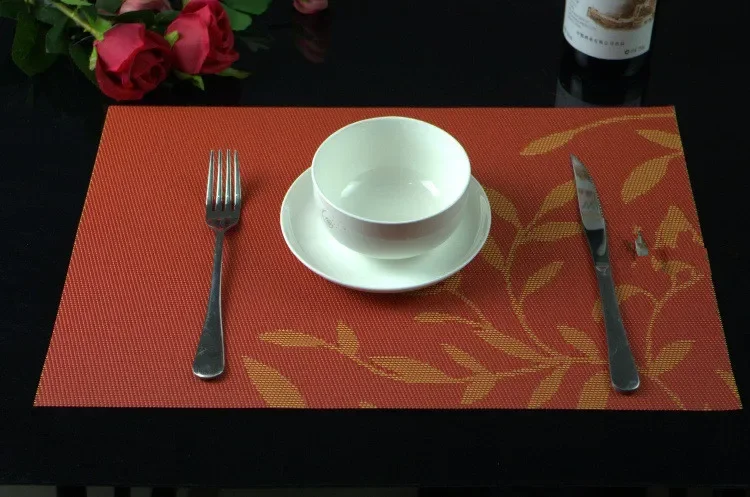 طاولة طعام حصيرة سطح المكتب الديكور المنزل الطعام لوحة حصيرة زهرة تصاميم البلاستيكية التجفيف السريع المفارش الوقايات OK 1072