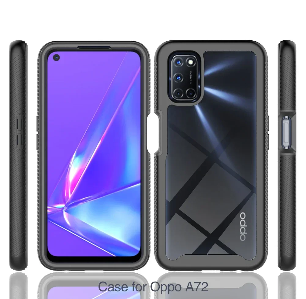 Hybrid Full Body Phone Case for OPPO A78 A 17 57 77 57 95 74 16 54 55 12 94 Reno 8 7 6 Lite Crystal Clear Rugged Protect Cover
