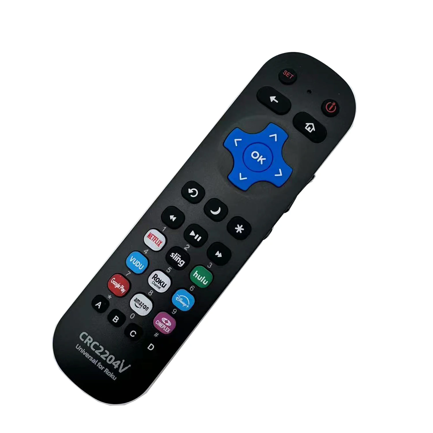 Universal IR Remote Control For Roku Series TV TCL / Hisense / Philips / Sharp/Onn with 9 popular channel shortcut keys