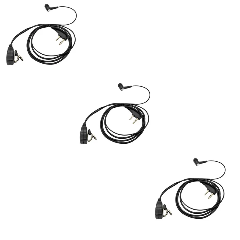 

Plug In-Ear Style Walkie Talkie Earbud with PTT Mic, Headset Earphone, 2 Pin, K Head, for Bao Feng 888S, 3 Pack a Lot