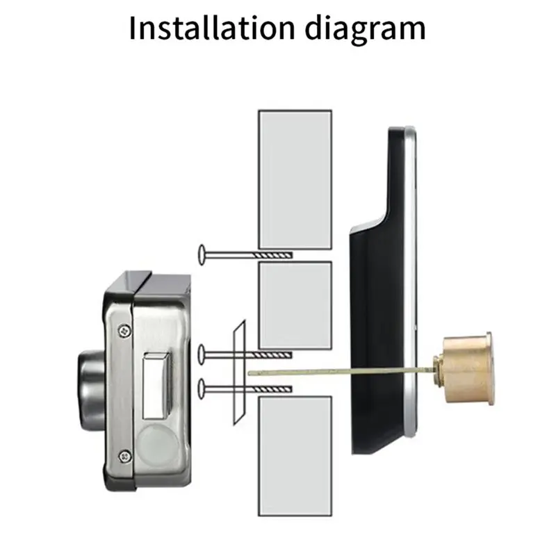 N93R For Tuya Smart Lock Fingerprint Home Door Lock For Tuya App Key IC Card Bluetooth Keyless Entry Fingerprint Model