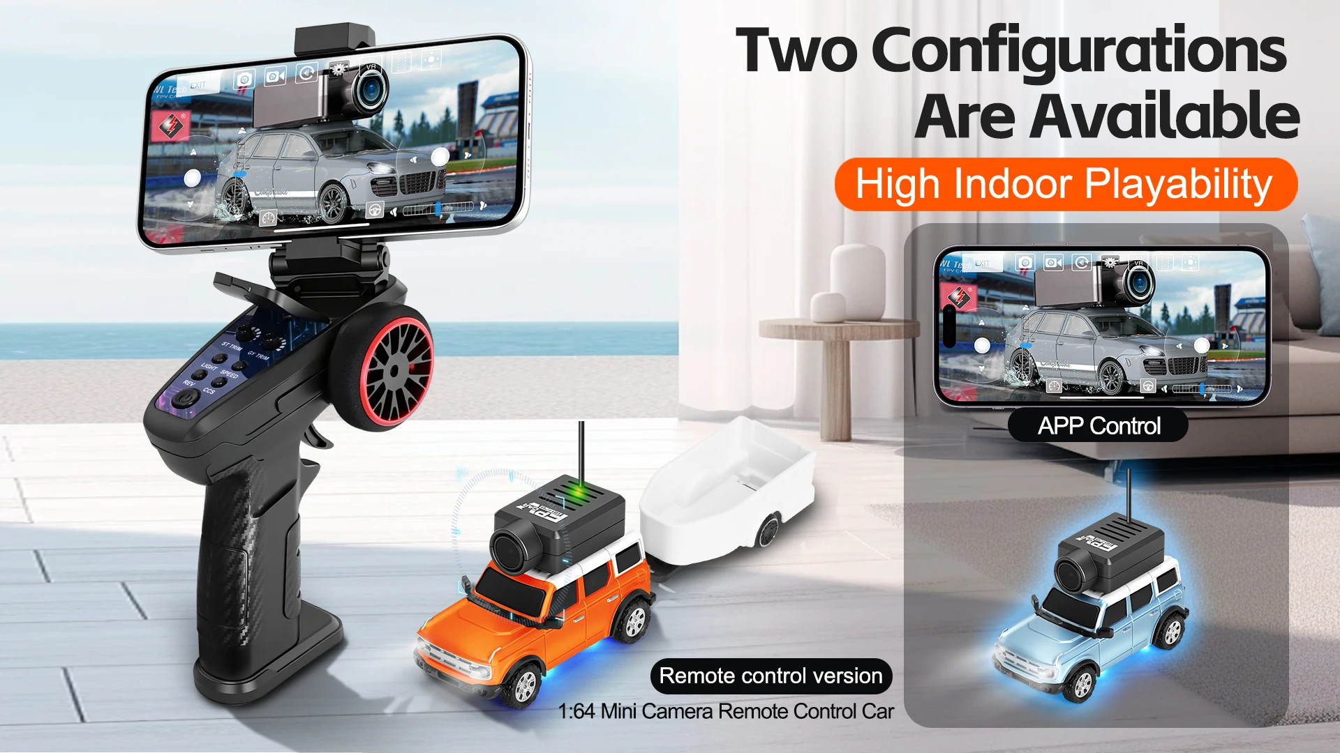 RC Camera Tank FPV WIFI Qualité en temps réel Mini RC Car - Caméra HD