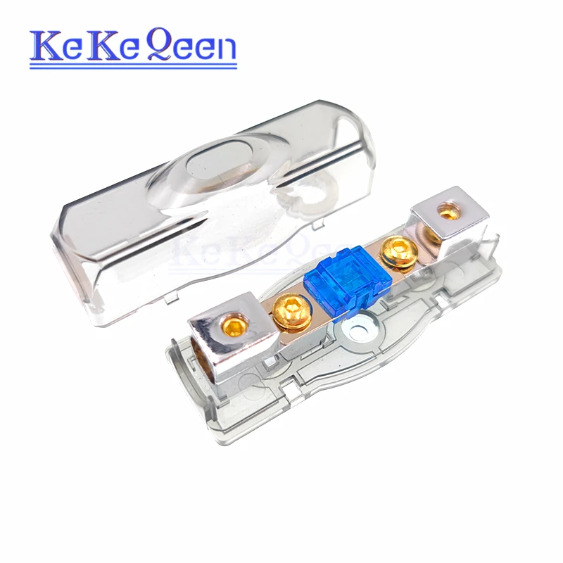 ANS ANL AFS-07 FUSE BLOCK + 60A Copper Plated Car Stereo Audio Power Fuse Holder for Car Boat and Other Vehicles Audio