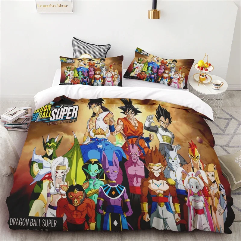 Juste de protection Dragon Ball Animation pour adultes et enfants, souvenirs d'enfance, doux et confortable, grand lit simple ou double, décor d'anniversaire