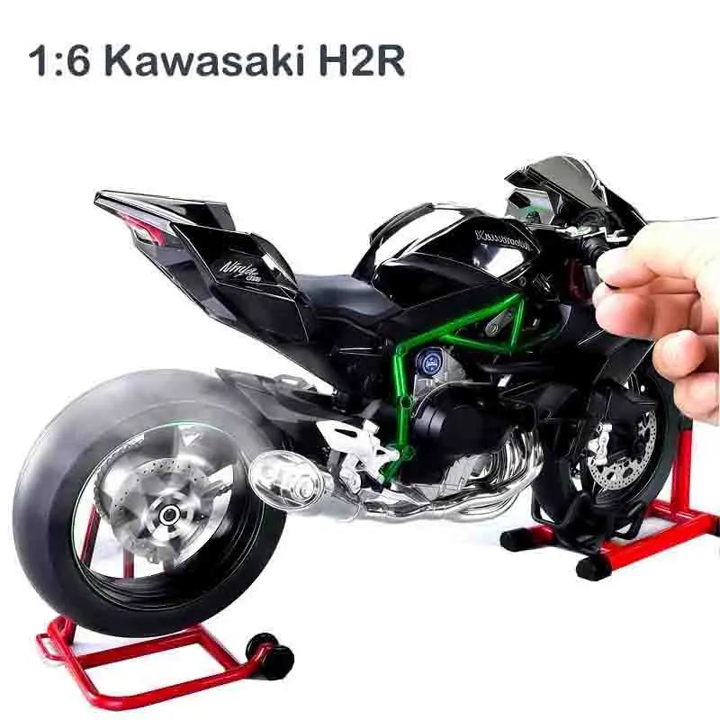 

For Kawasaki Ninja H2R 1:6 Alloy Die-Cast Motorcycle Model - Realistic Collectible Display Gift for Boys Adults