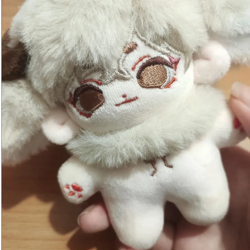 Kawaii 10cm senza caratteristiche breve morbida pelliccia di coniglio bavaglino nuvola Dodo peluche bambola carino agnello con riempimento animale morbido peluche regalo giocattolo