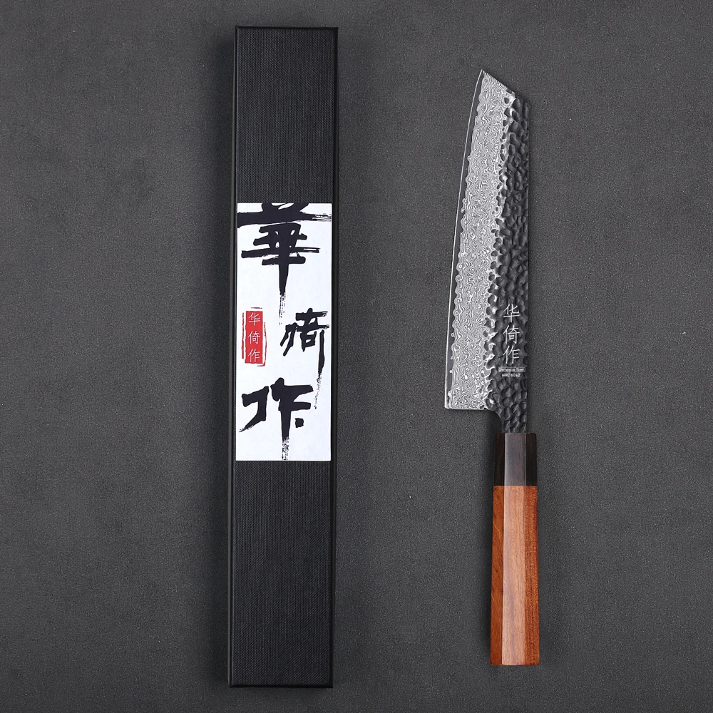 

8.2-inch Japanese Hand Forged Kiritsuke Bunka Knife Damascus Steel Professional Chef Knives Kitchen Sharp Cleaver Cooking Tools