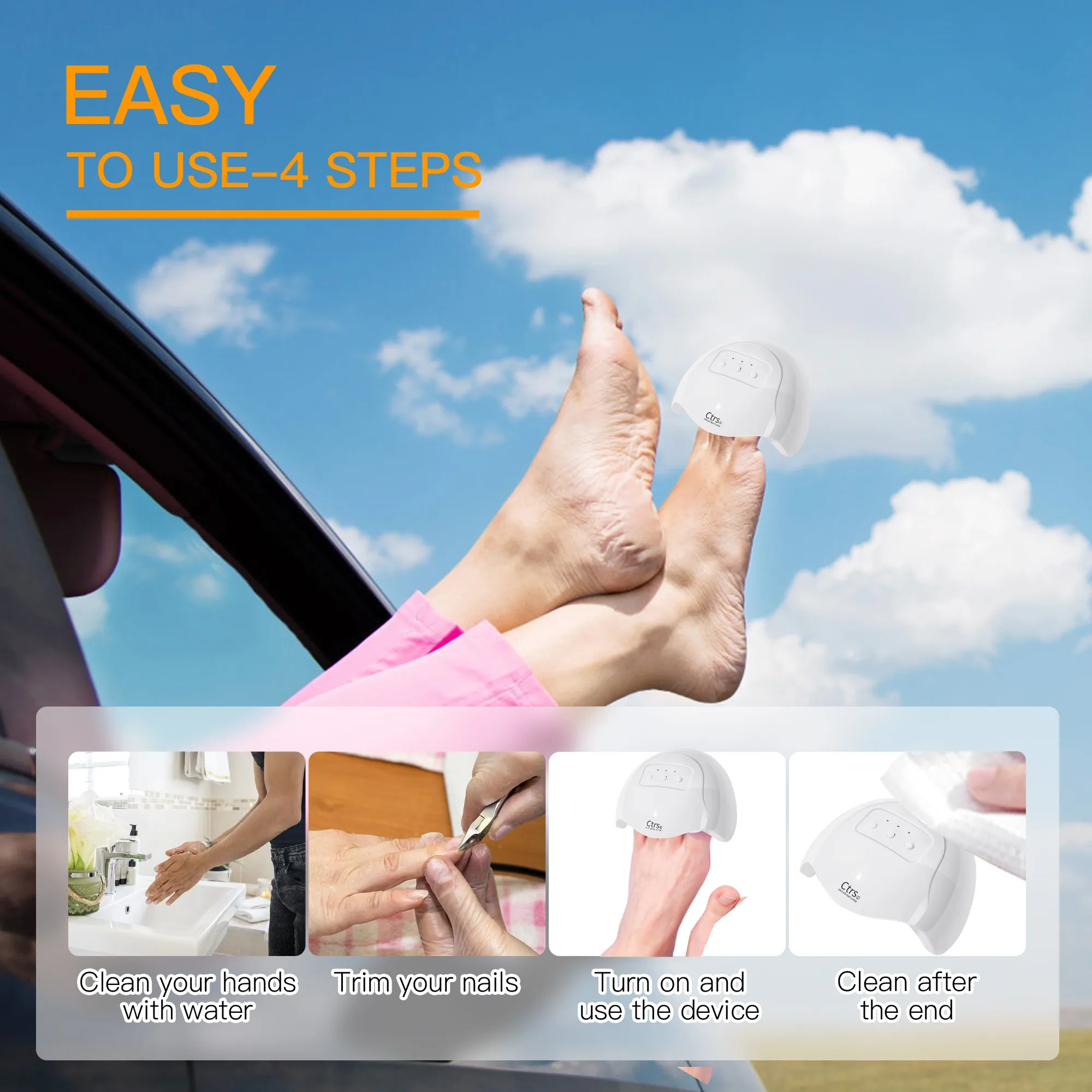 Nail Fungus Laser Device Fungal Nail Treatment Repair Onychomycosis 470nm UV Light 905nm Infrared Light Nail Fungus Treatment