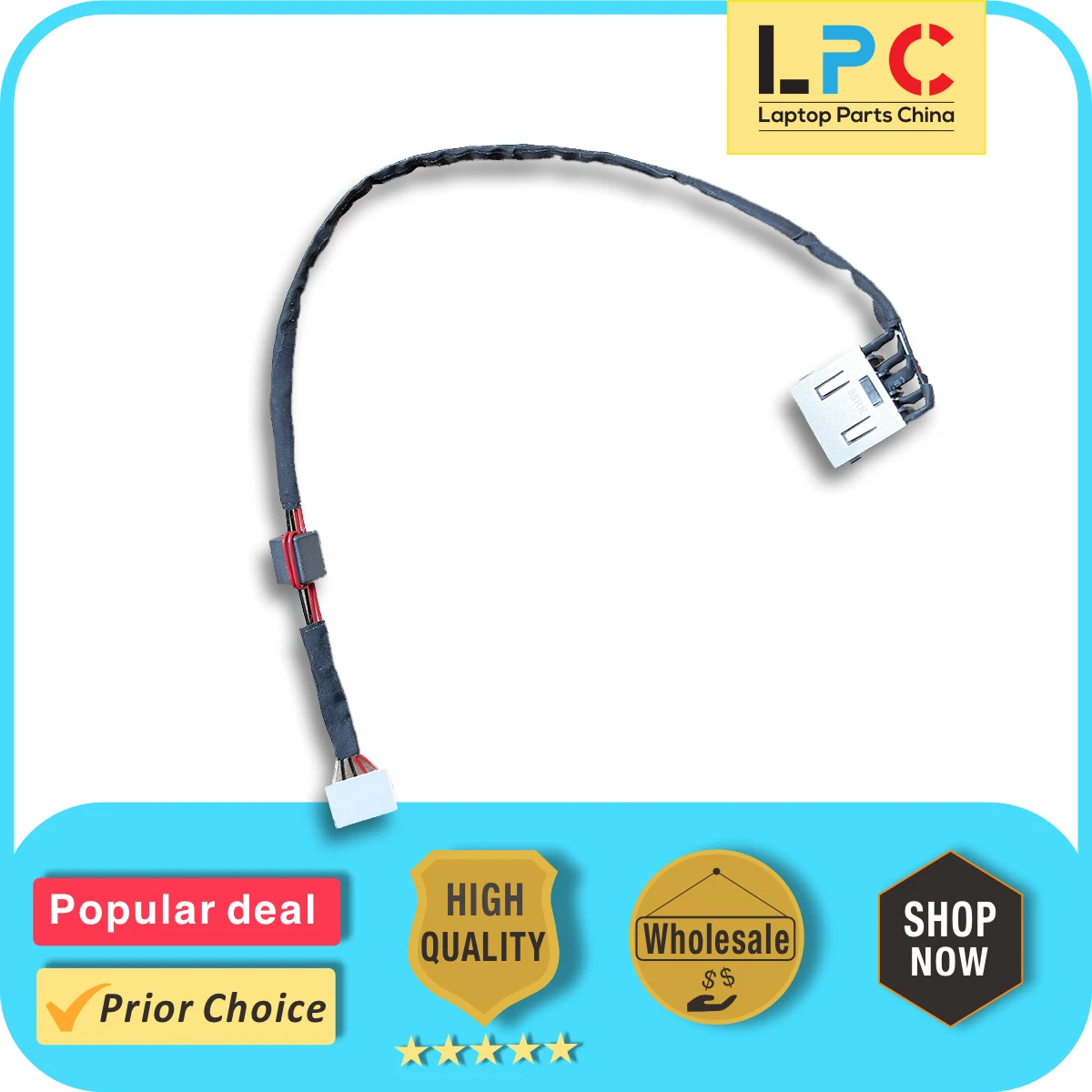 

For Lenovo Y50-70 Yoga Y50 DC Power Jack with cable Charging Port Socket Connector Cable New DC30100RB00