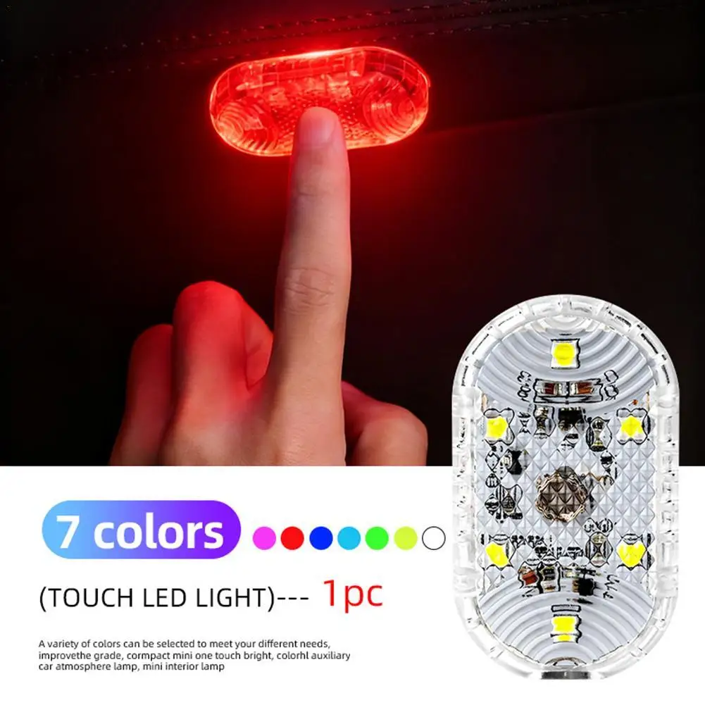 

Car LED Light Atmosphere Lamp Touch Decorative Reading Light USB Charging Car Interior Auto Door Roof Ceiling Lamp
