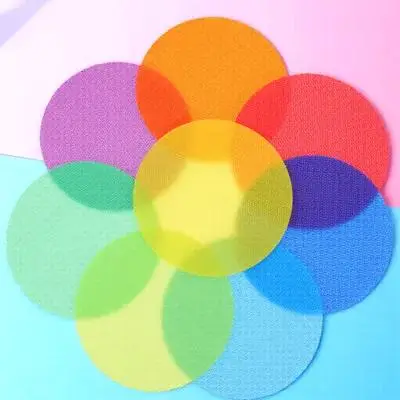 36 szt. Okrągłe naklejki pozycjonujące na dywan, znaczniki na miejsca do siedzenia, do użytku wewnątrz i na zewnątrz, do zajęć w klasie, jogi, gier.