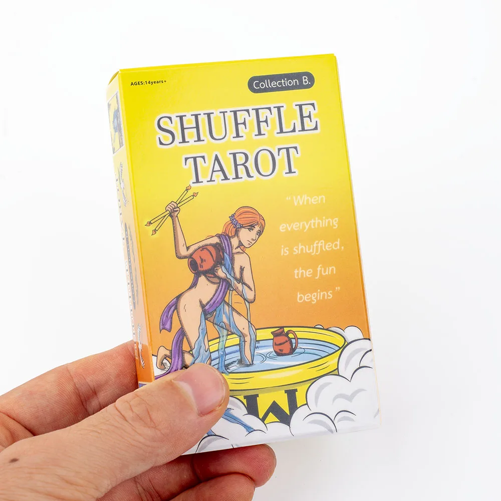 Shuffle Tarot 80-Card Deck for Fate Divination and Fortune Telling Compact Board Playing Game and Party Entertainment 10.3x6CM