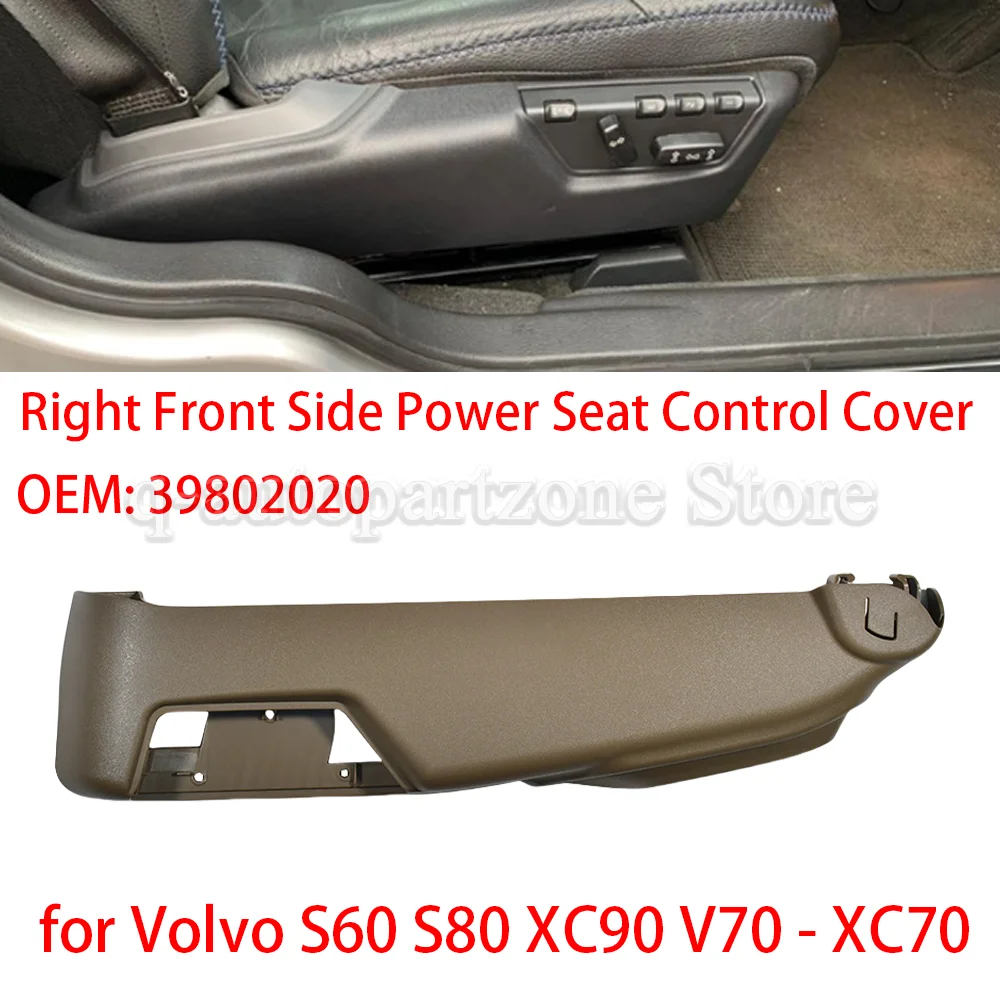 

Right Front Seat Guard Trim Panel Cover 39802020 For Volvo XC90 S60 XC70 S80 V70 Front Power Seat Side Switch Panel Trim Cover