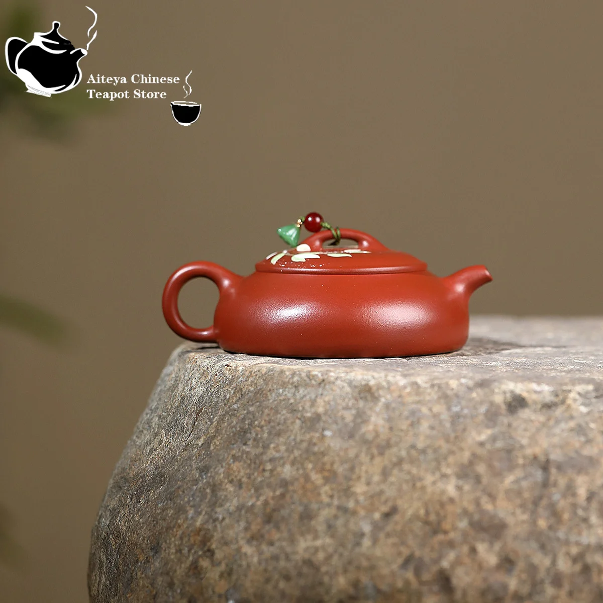 Yixing purple clay teapot, raw ore, big red robe, flowers and birds, dust-free Kung Fu tea set, Chinese teapot, health pot 2