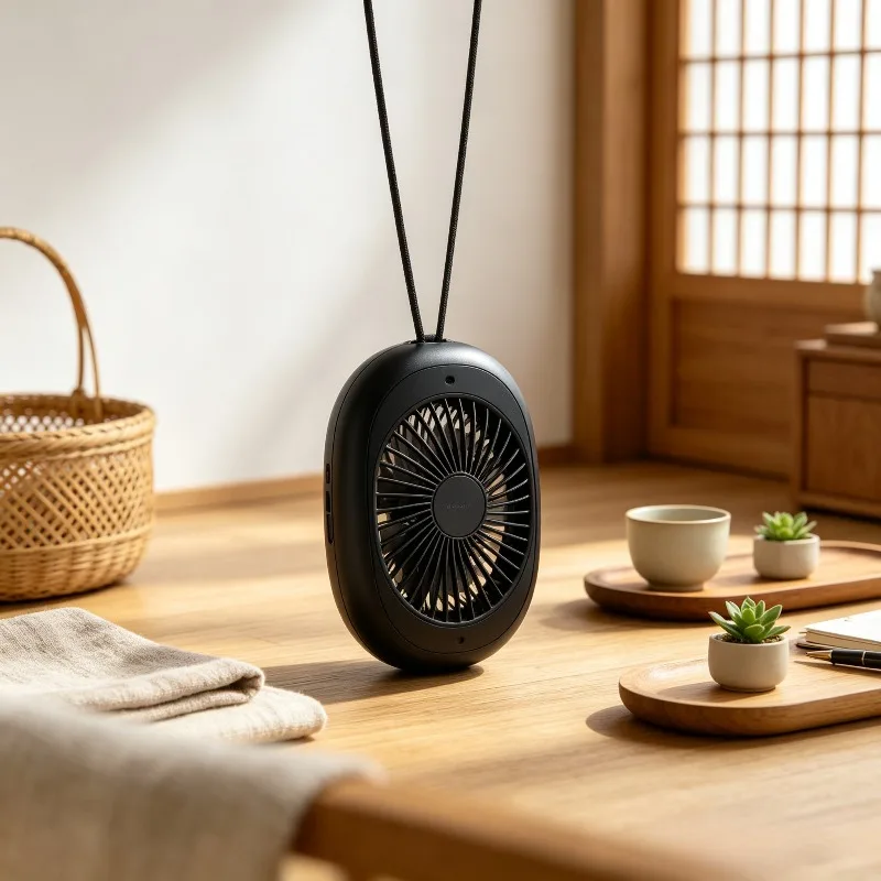 USB Rechargeable Neck Fan,Portable Hands-free Personal Blower Cooler with 3 Wind Speeds,Wearable Device for Outdoor Sport Travel