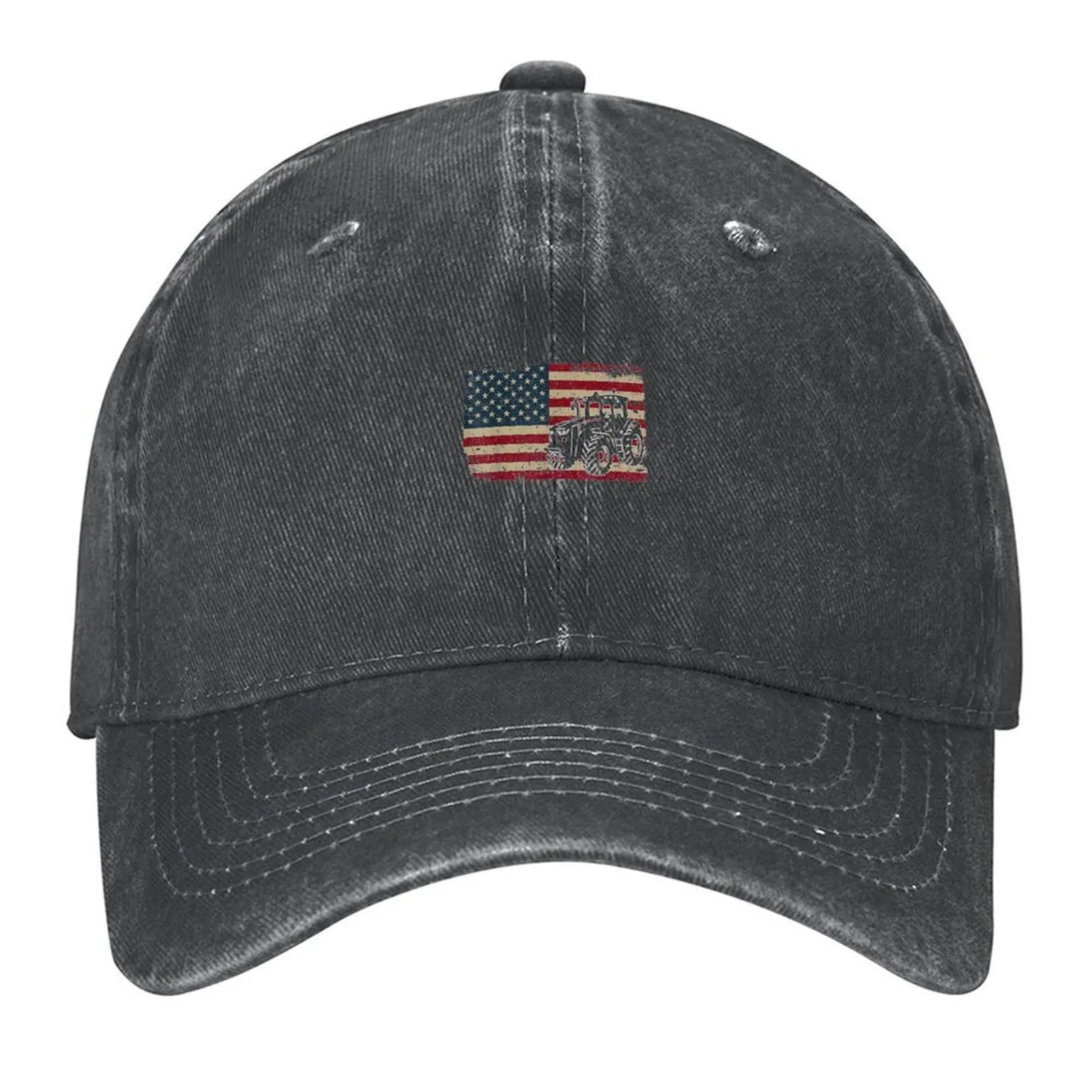 

Farm Tractors USA Flag Patriotic Farming Gift Baseball Cap Streetwear Golf Hat Fishing cap Mens Hats Women's