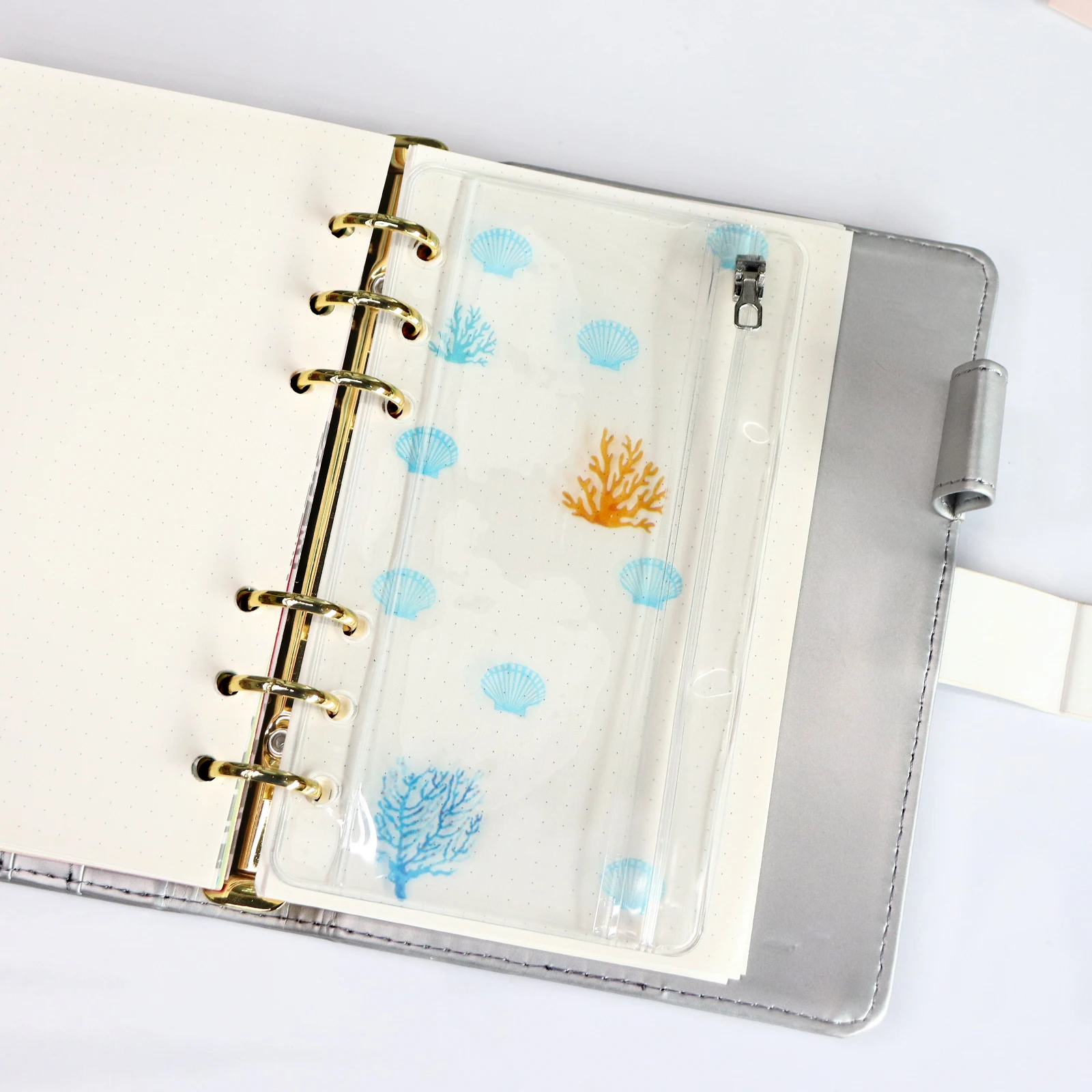 Crystal Bindmiddel Pocket Ritsen A6 Budget Bindmiddel Cash Envelop Geld Organizer Plastic Binder Rits Geld Saving Cash Envelop