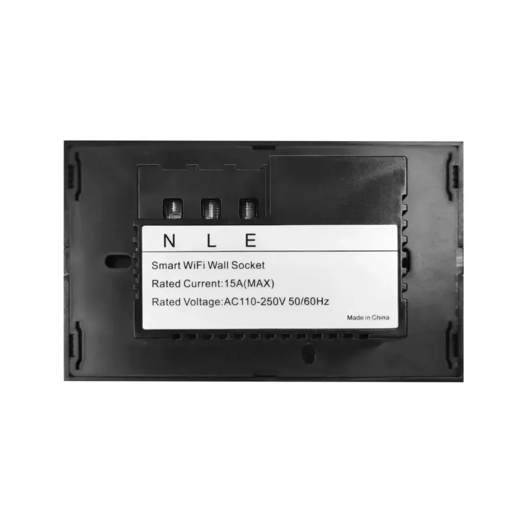 Melery Zigbee Tuya Smart US Spina elettrica 16A Presa a muro Pannello in vetro temperato Presa di temporizzazione App Smart Life Google Home Alexa
