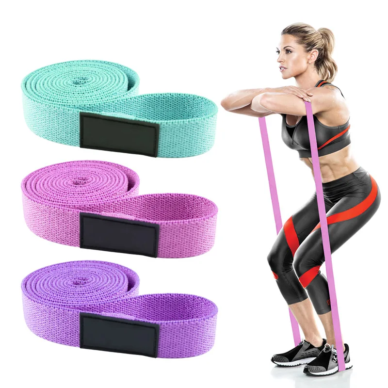 

Long Fabric Resistance Bands Set Fitness Pull Up Assist Booty Hip Workout Exercise Loop Elastic Bands Non-slip for Leg