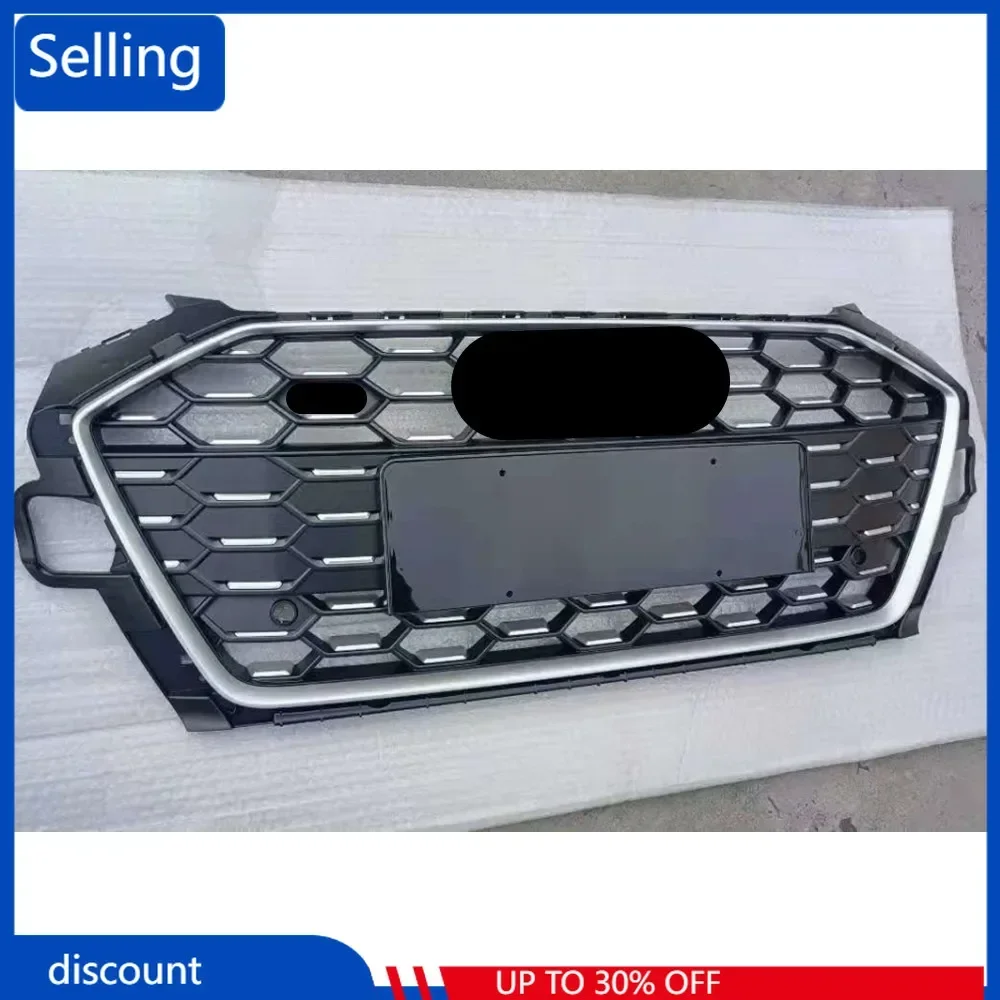 

For S4 Style Front Sport Mesh Honeycomb Hood Gypsophila Grill For Audi S4 2020 2021 Front Bumper Hood Grille fast ship