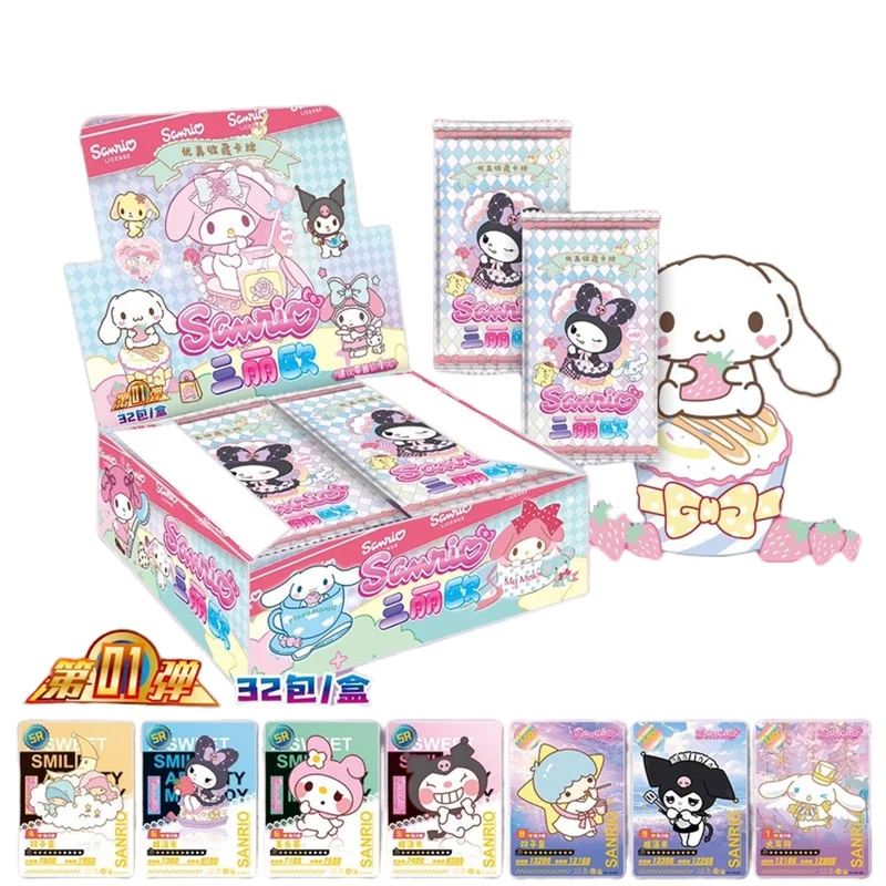 Sanrio Kuromi Cards My Melody Trading Card Game Hello Kitty Booster Box Cartoon Cute Collection Toy Christmas Gift