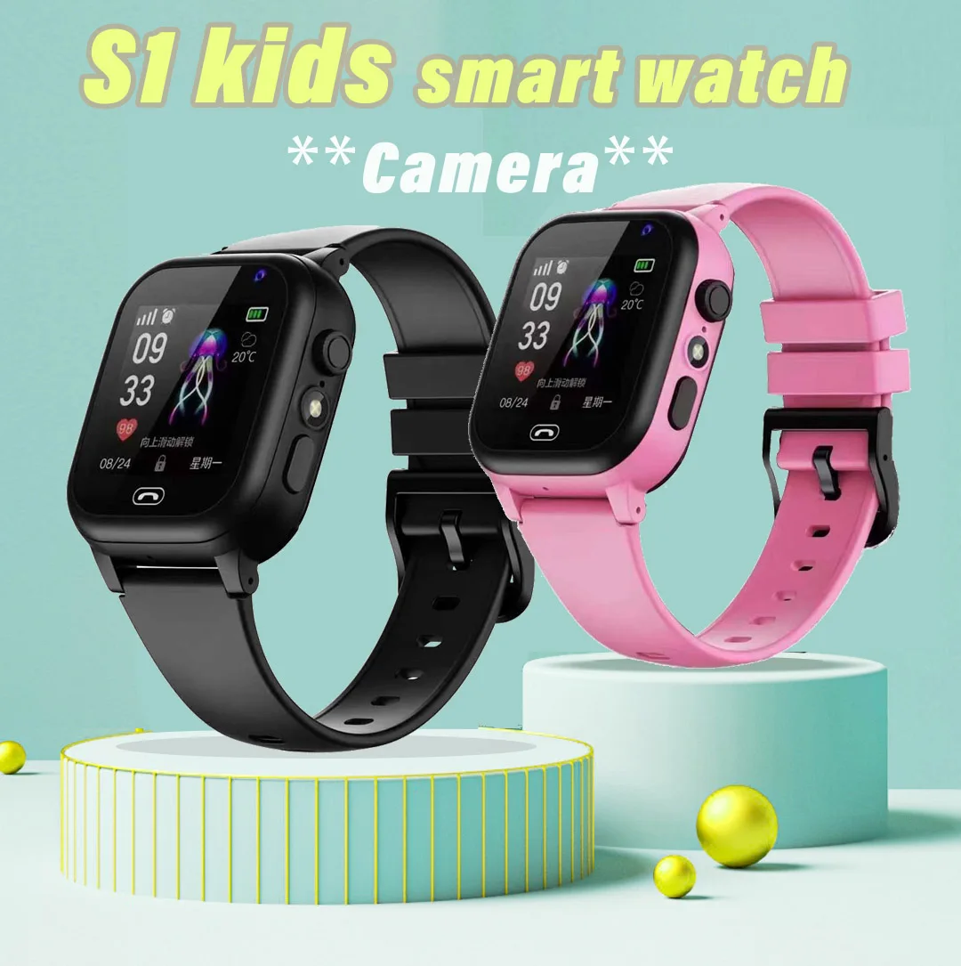 S1 Kids Smart Watch Phone LBS SOS Location Camera Video Call SIM Card Flashlight Camera Alarm Clock Children Gifts Smartwatch