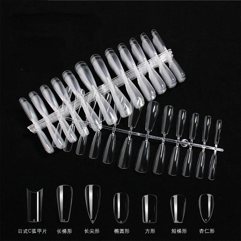 Buy in Bulk Pay One Shipping Fee Only 24pcs Fake Nail Full Cover Ballerina Stiletto Coffin Shape Acrylic False Nail Tips