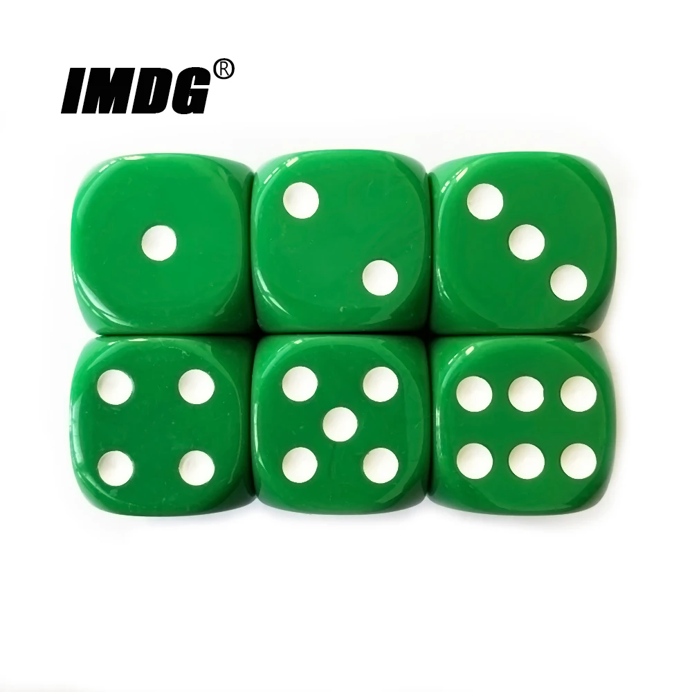 6pcs/pack New Acrylic Dice 25mm Red Black Round Corner High Quality Boutique Game Props Dice