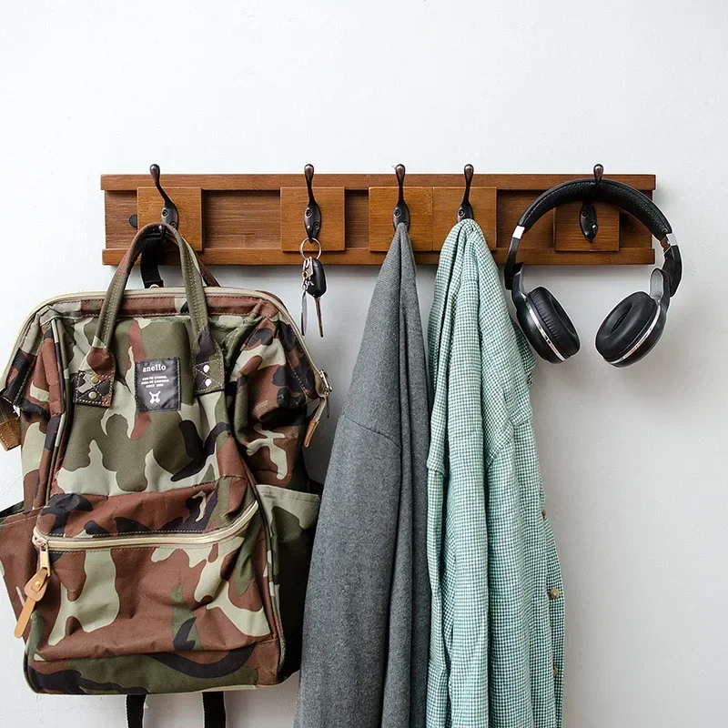 

Coat Rack Wall Mounted Entrance Hall Removable Living Room Clothing Storage Hooks Bedroom Clothes Hats Scarf Organizer Hangers