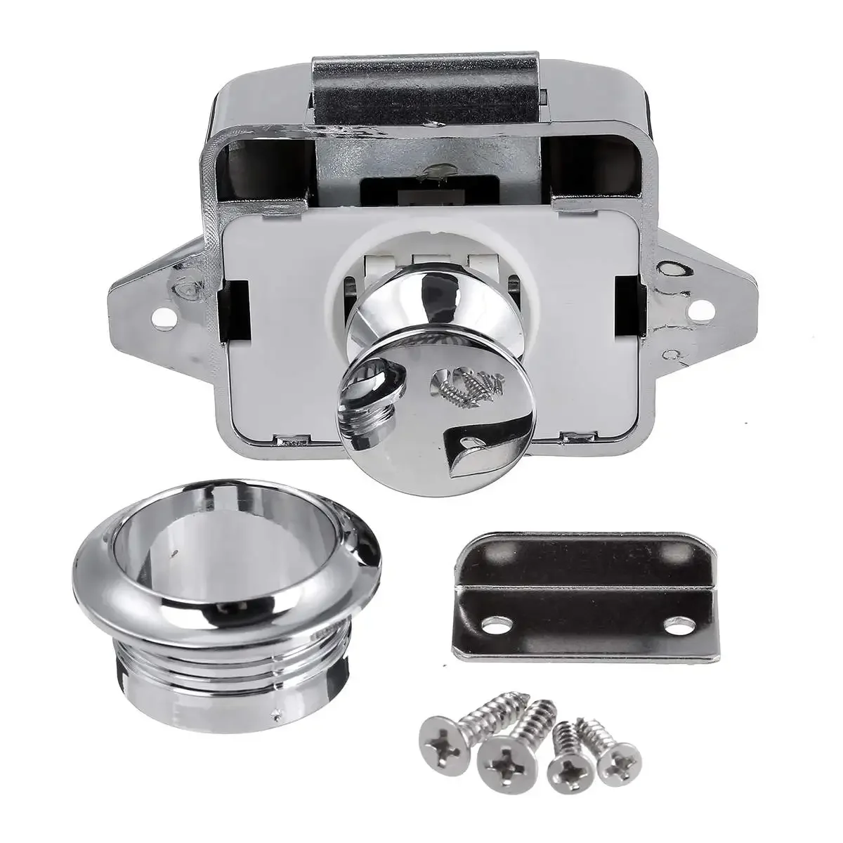 

10PCS 26MM Push Button Keyless Lock Latch Cupboard Caravan Lock for RV Drawer Cabinet Doors