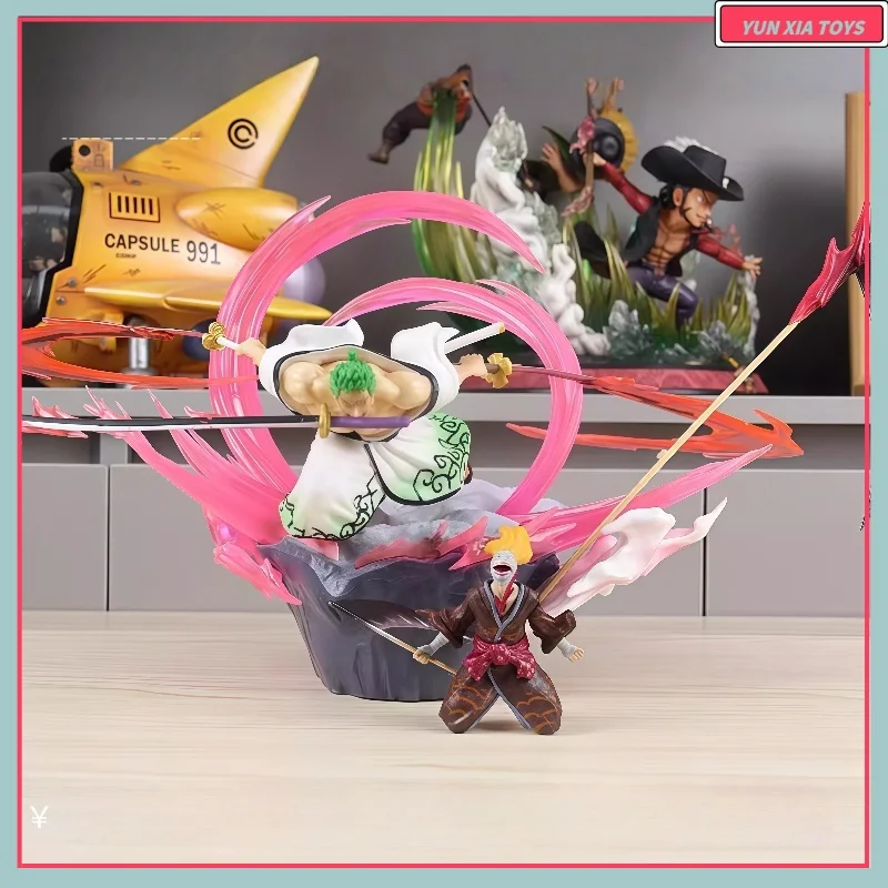

One Piece Anime Figure Purgatory Ghost Chopping Roronoa Zoro Vs Killer Battle Scene Action Figurine Collection Model Toys Gift