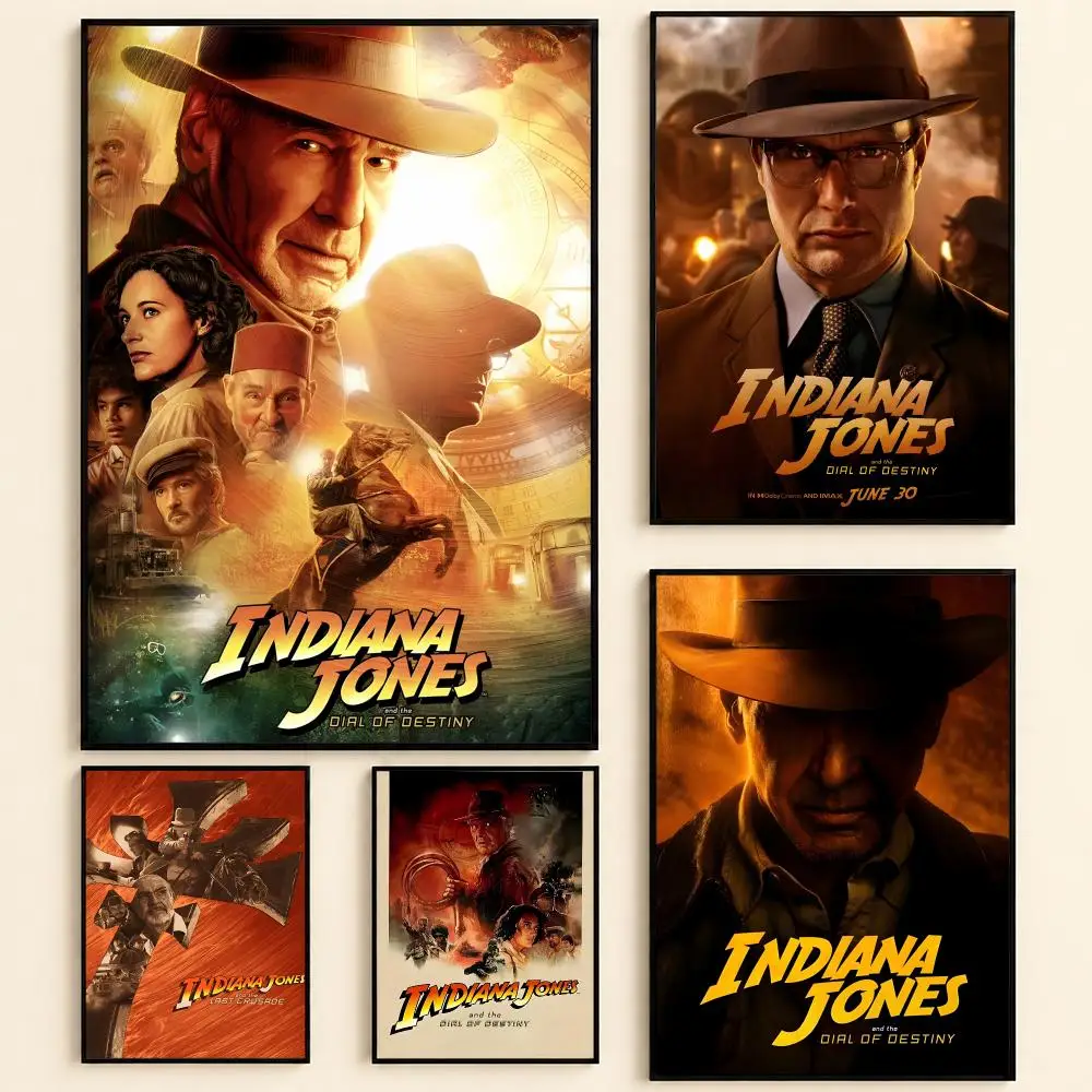 Indiana Jones Great Circle Game Art Poster Self-adhesive Art Waterproof Paper Sticker Coffee House Bar Room Wall Decor