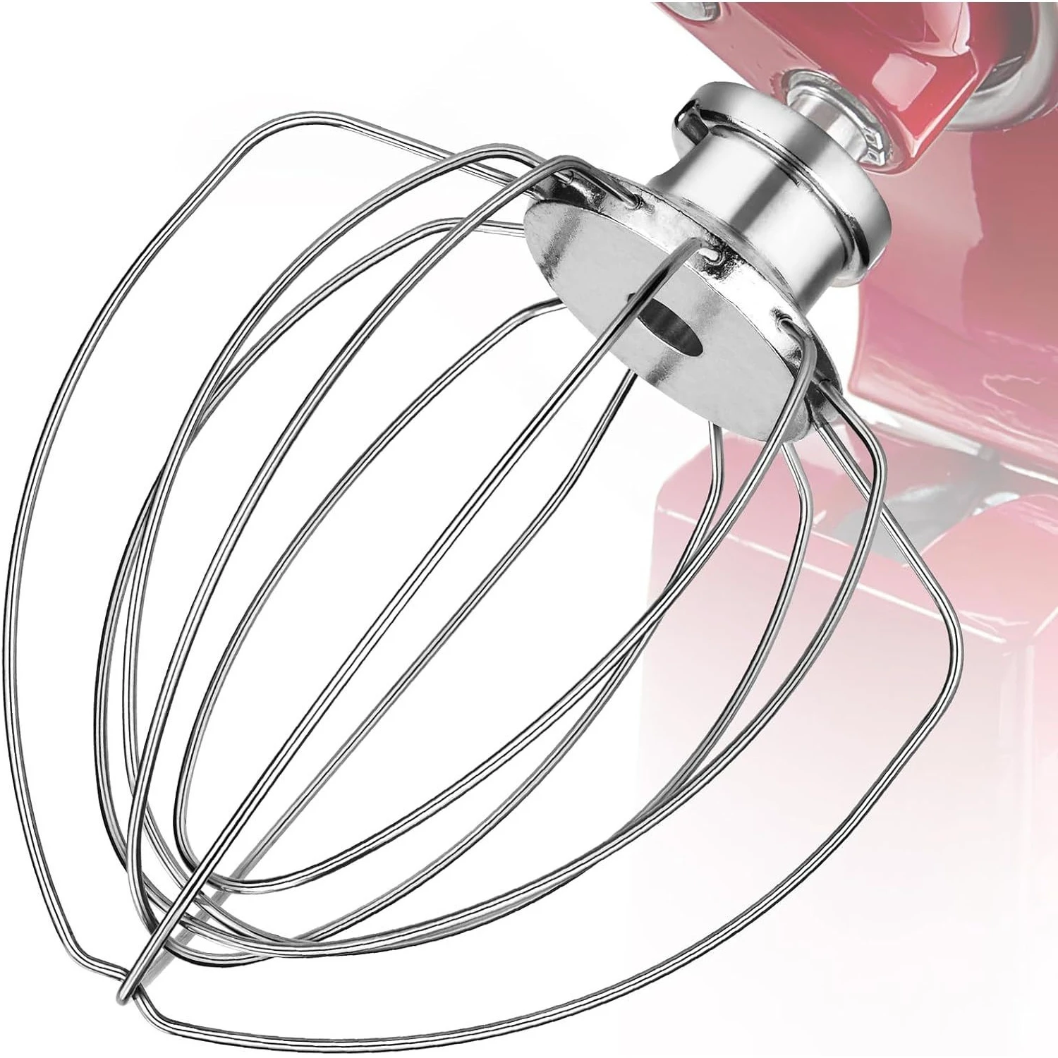 

6 Wire Whisk Attachment for K45WW 4.5-5Qt Kitchenaid Tilt-Head Stand Mixer for Egg Cream Stirrer, Flour Cake Balloon Whisk
