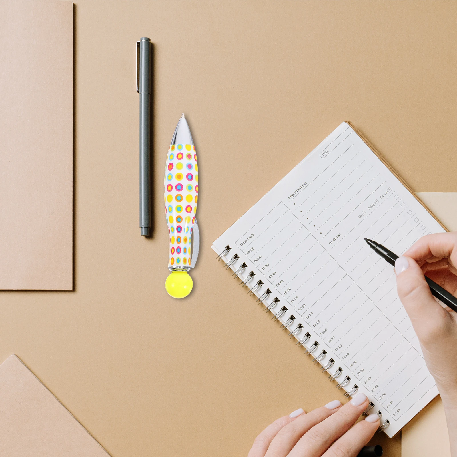 

6pcs Novelty Bowling Ball Ballpoint Pen Creative Compact Portable Writing Pen For School Office Party Favors