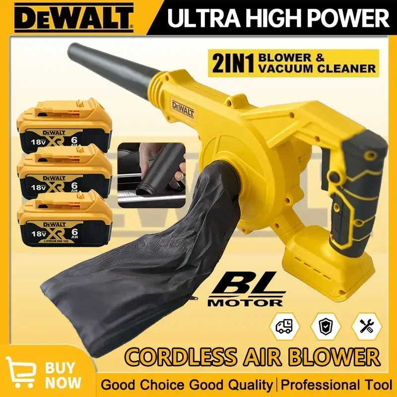 

Беспроводной электрический пылесос-воздуходувка DeWalt Collector Leaf Duster для уборки листьев и пыли, многофункциональный инструмент
