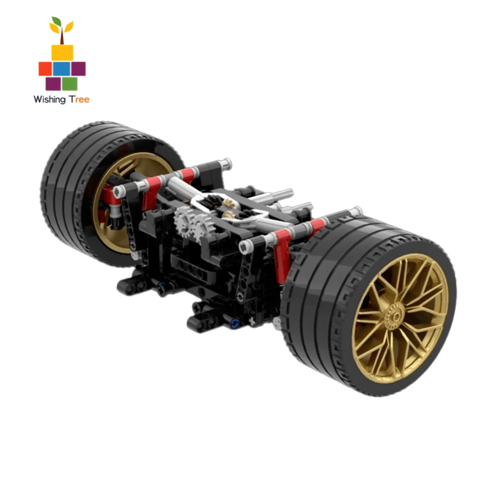 ชุดตัวต่อ MOC-120095 จำนวน 284 ชิ้น พร้อมระบบกันสะเทือนแบบปรับได้ ระบบพวงมาลัย และระบบขับเคลื่อนแบบดิฟเฟอเรนเชียล ของเล่น STEM