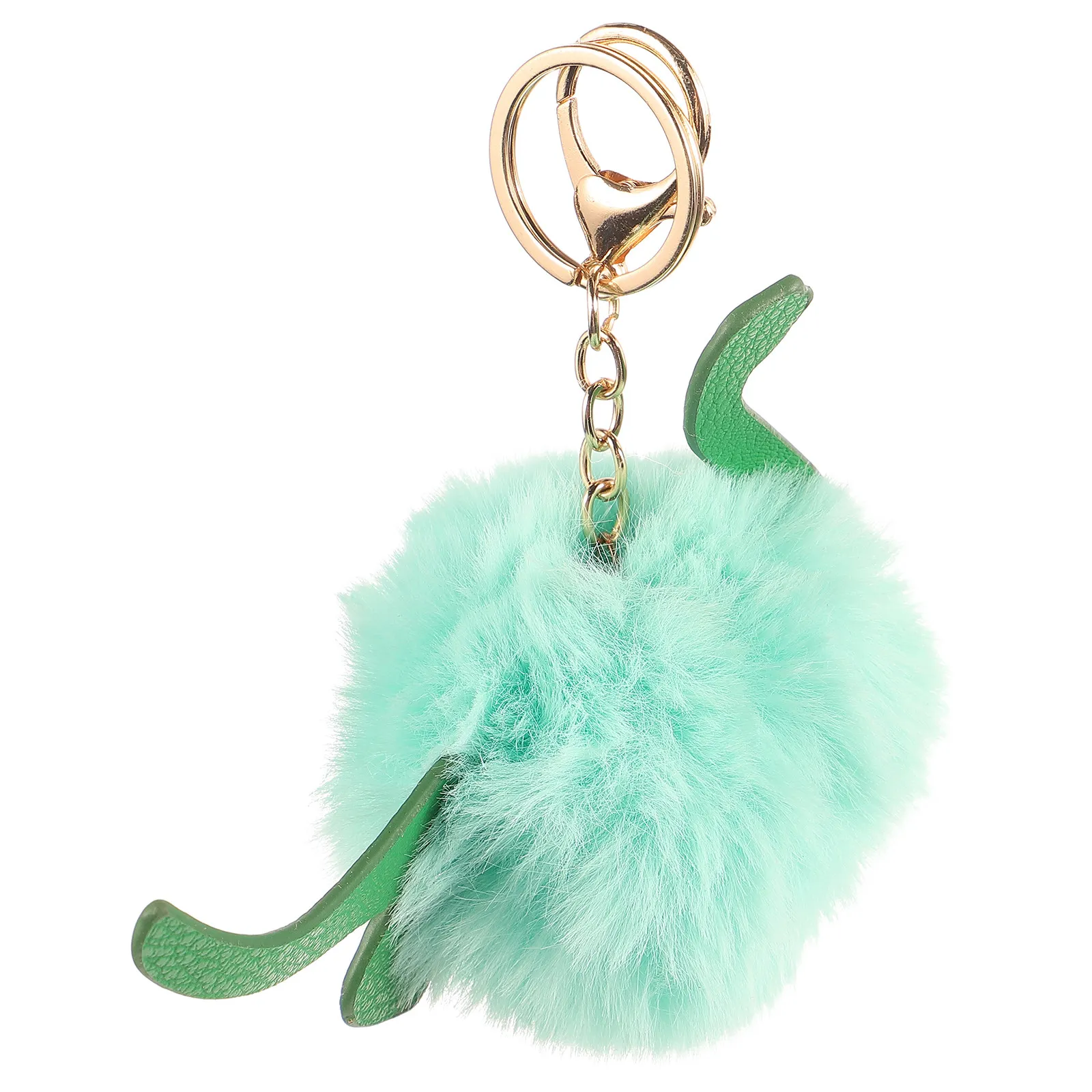 

Cartoon PU Dinosaur Ball Keychain Pendant Green Hanging Decoration Luggage Phone Pendant Key Ring Holder Women