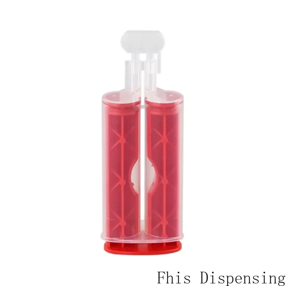 Red AB Adhesive Cartridge 24ml 1:1 Hand Pushed Two Component Dispensing Cartridge